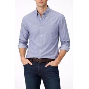 Bonobos Men's Blue Citrus Print Long Sleeve Slim Fit Button Down Size S‎